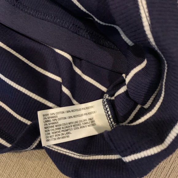 a new day Navy and White Striped Crop Top - Picture 4 of 4